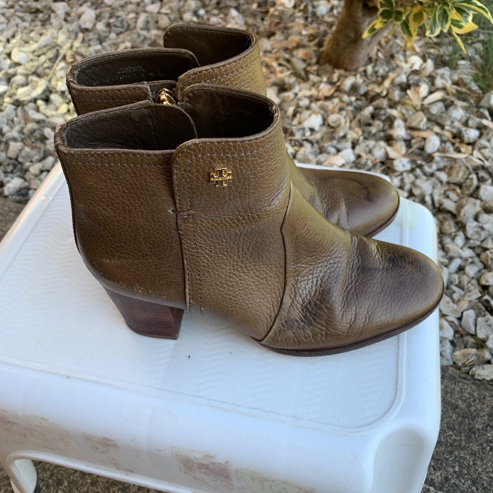 Tory Burch Tan Leather Ankle Booties